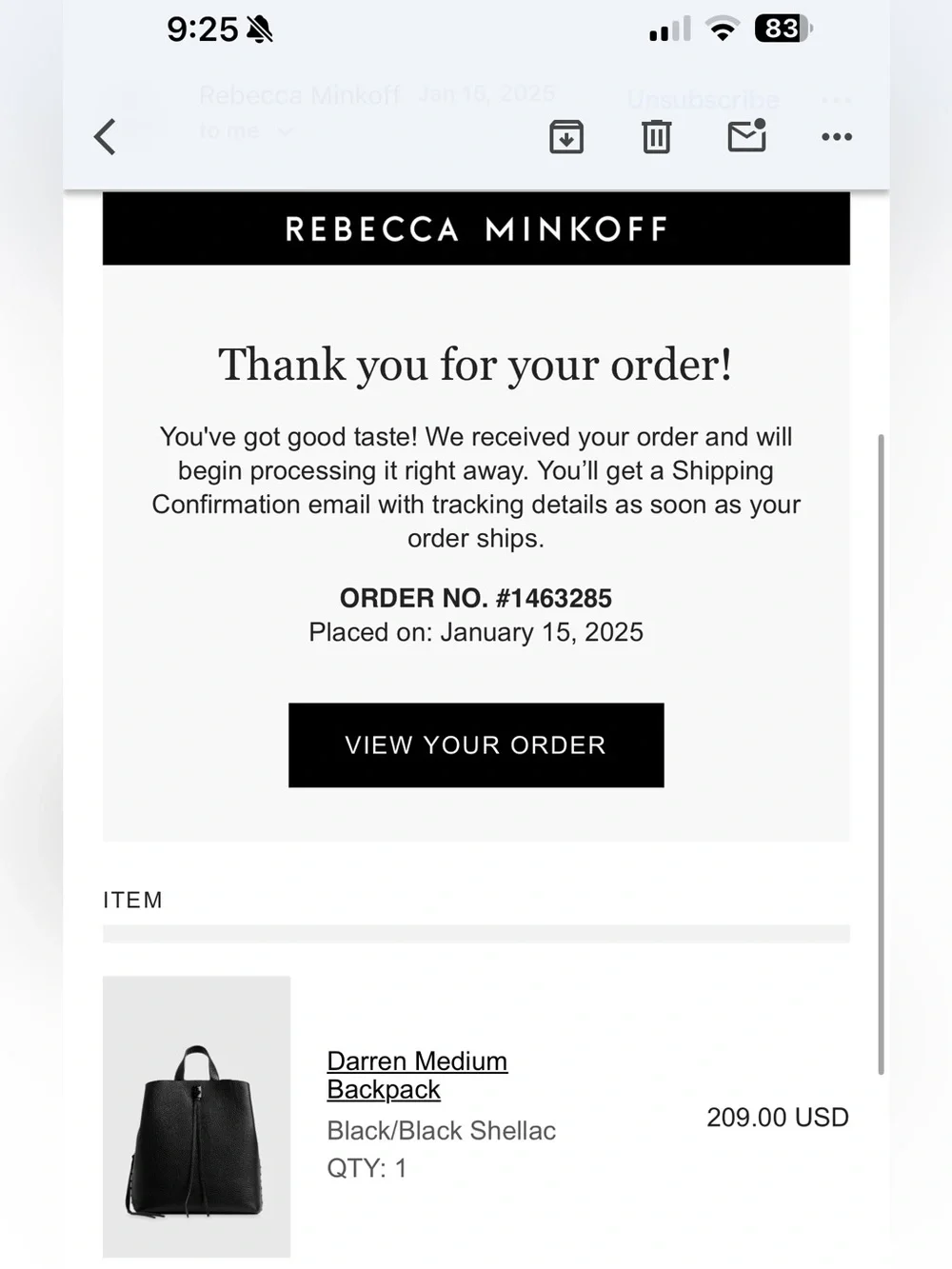 Rebecca Minkoff Darren medium Leather Backpack